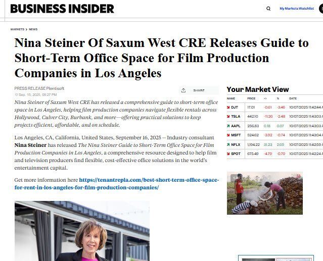 Business Insider Press Release for CRE Brokers